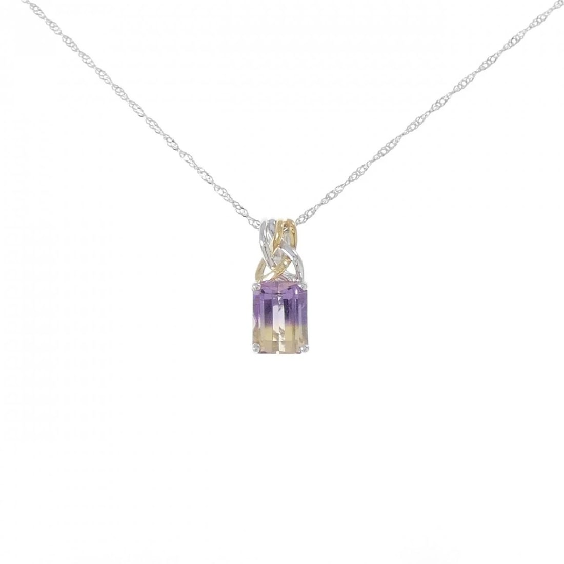 K18WG/K18YG/750WG AMETRINE NECKLACE: K18WG/K18YG/750WG Ametrine Necklace Brand: Unbranded Type: Ametrine Necklace Material: 18K White Gold/18K Yellow Gold/750 White Gold, Main Stone/Creation Ametrine Color: YG,WG Size: 40cmActual