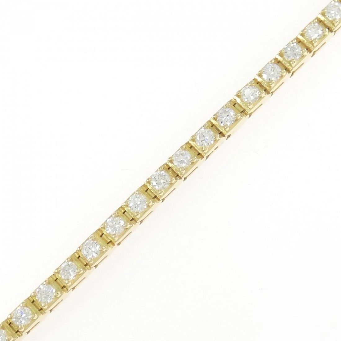 750YG DIAMOND BRACELET: 750YG Diamond Bracelet Brand: Unbranded Type: Diamond Bure Rubbed T Material: 750 yellow gold, Main Stone/Creation Natural Color: yellow gold Size: Actual Size Max width approx: 3.0mm Size