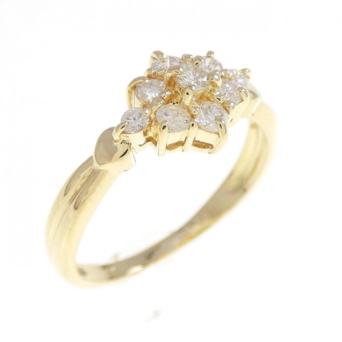 K18YG DIAMOND RING: K18YG Diamond Ring Brand: Unbranded Type: Diamond ring Material: K18 yellow gold, Main Stone/Creation Natural Color: yellow gold Size: US 5 Accessories: None Accessories Notice: When