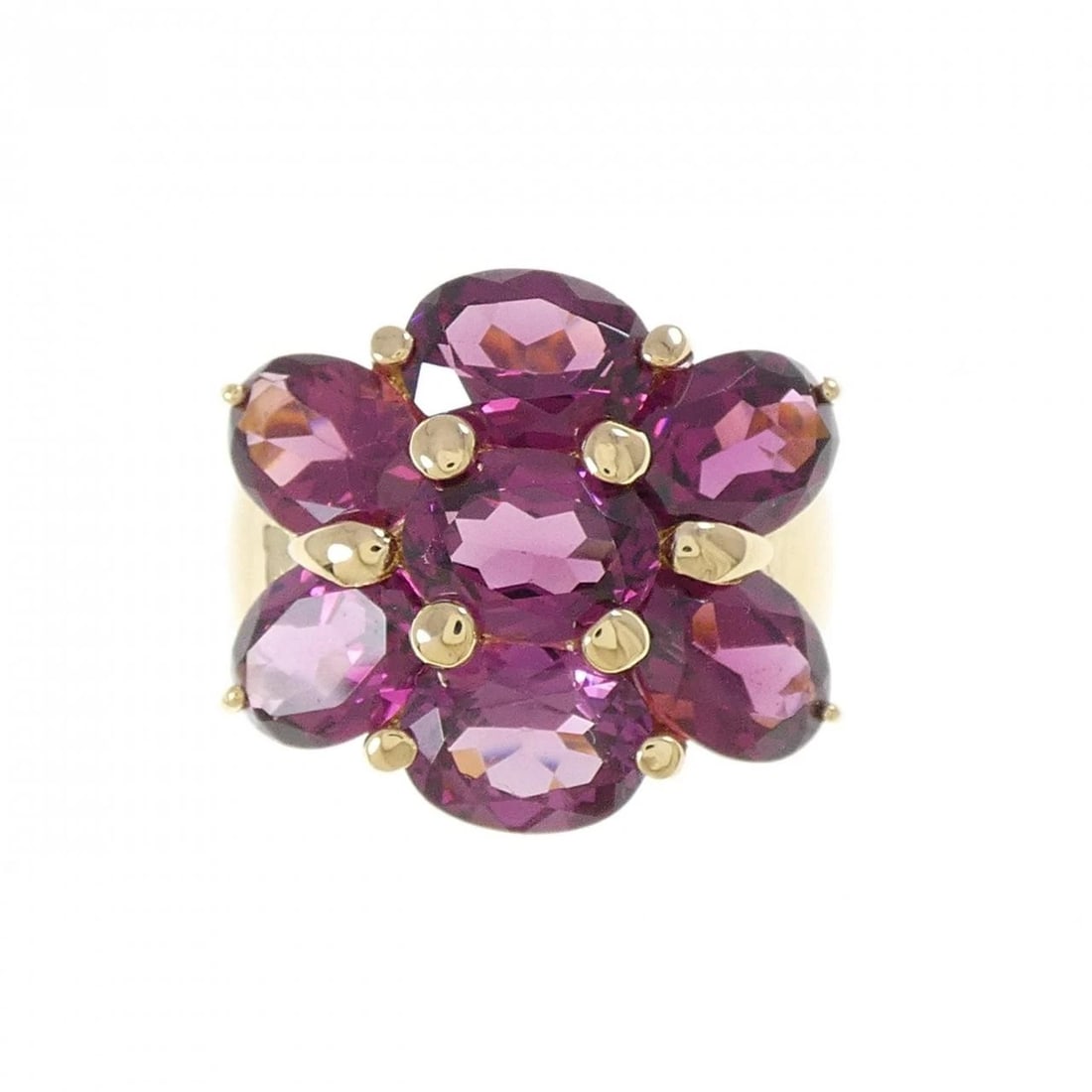 K18YG GARNET RING - 2