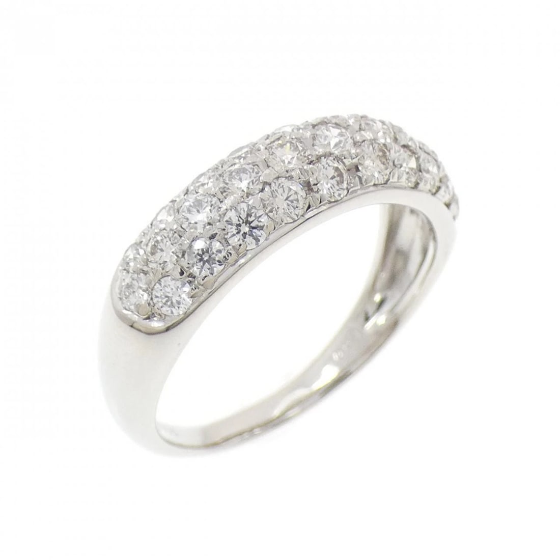 PT900 PAVE DIAMOND RING: PT900 Pave Diamond Ring Brand: Unbranded Type: Diamond ring Material: Platinum900, Main Stone/Creation Natural Color: Platinum Size: US 8.5 Accessories: None Accessories Notice: When