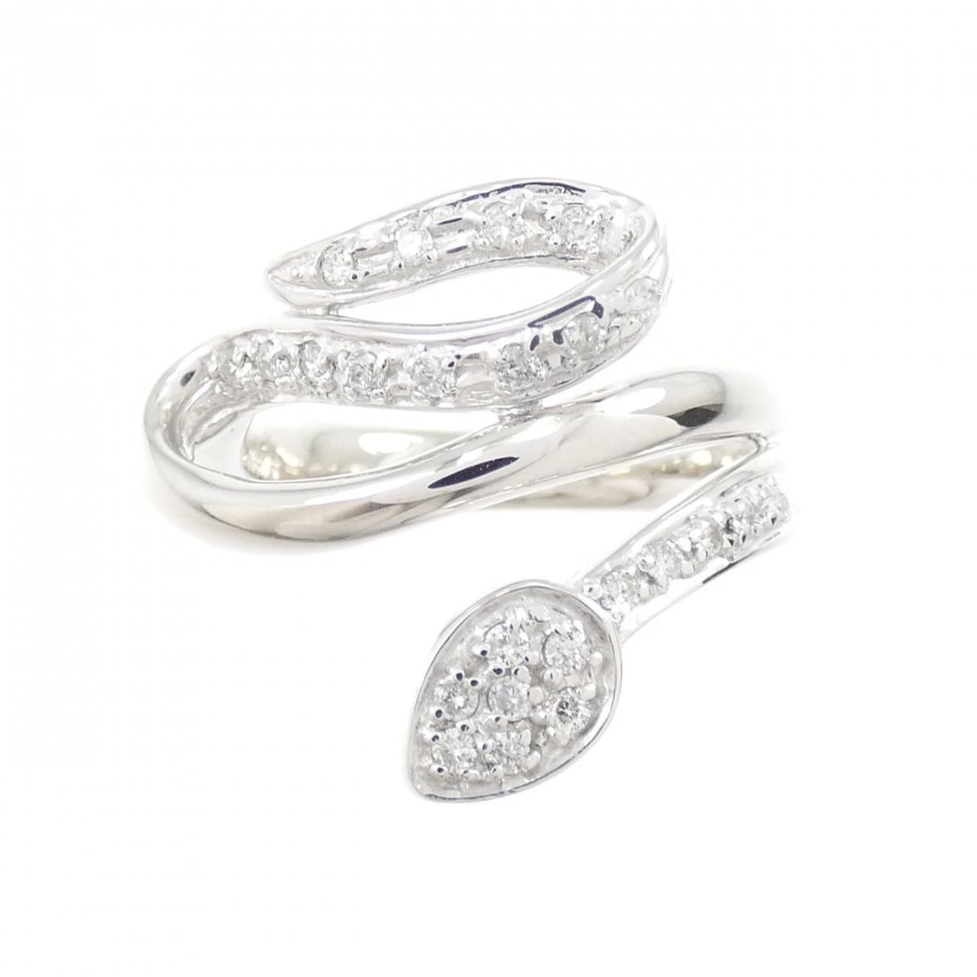 K18WG DIAMOND RING - 2