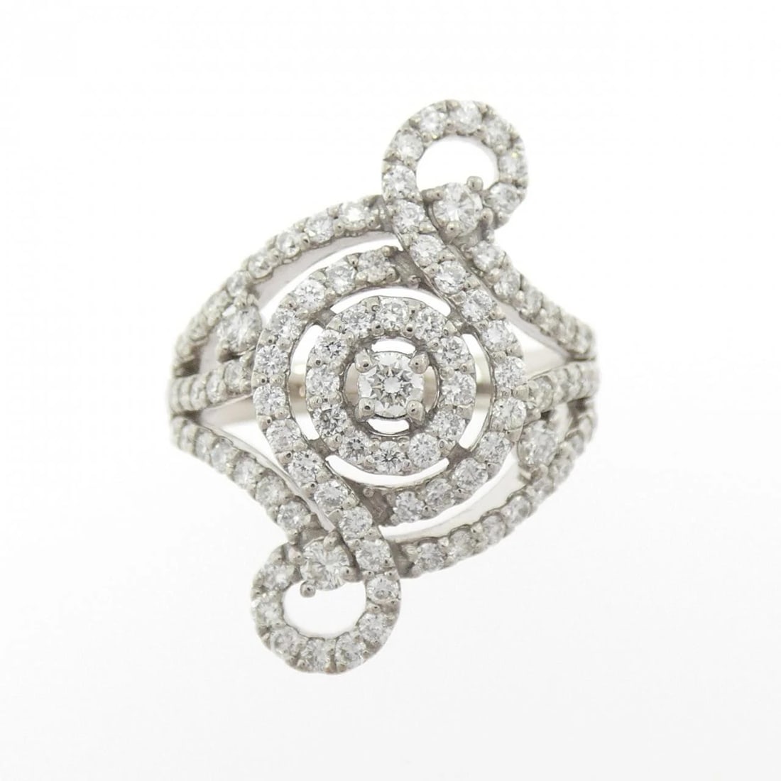 K18WG DIAMOND RING - 2