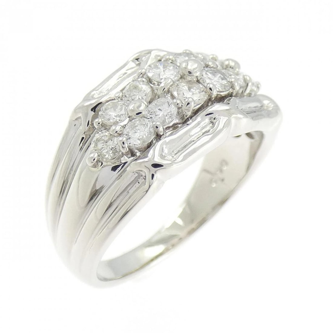 PT900 DIAMOND RING: PT900 Diamond Ring Brand: Unbranded Type: Diamond Ring Material: PT900, Color: platinum Size: US 6 1/4 Accessories: None Accessories Notice: When purchasing pre-owned goods, please refer to