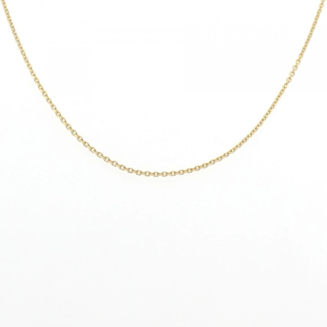 K18YG CHAIN NECKLACE: K18YG Chain Necklace Brand: Unbranded Type: Necklace Material: K18YG, Color: yellow Size: Actual Size Chain maximum width approx.: 1.6mm Size 40cm Accessories: None Accessories Notice: When