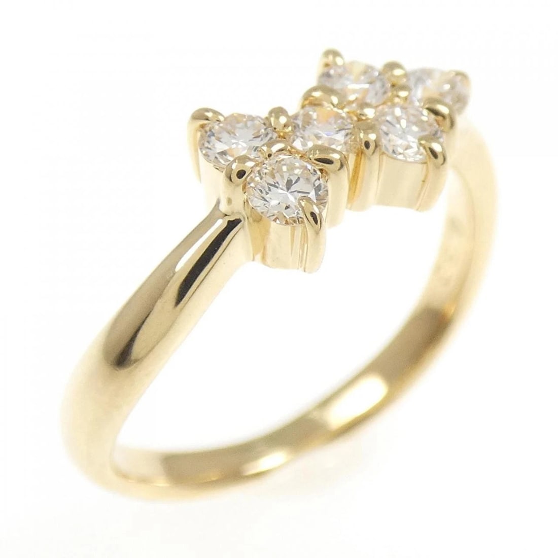 K18YG DIAMOND RING: K18YG Diamond Ring Brand: Unbranded Type: Diamond ring Material: K18YG, Color: yellow Size: US 5 Accessories: None Accessories Notice: When purchasing pre-owned goods, please refer to the