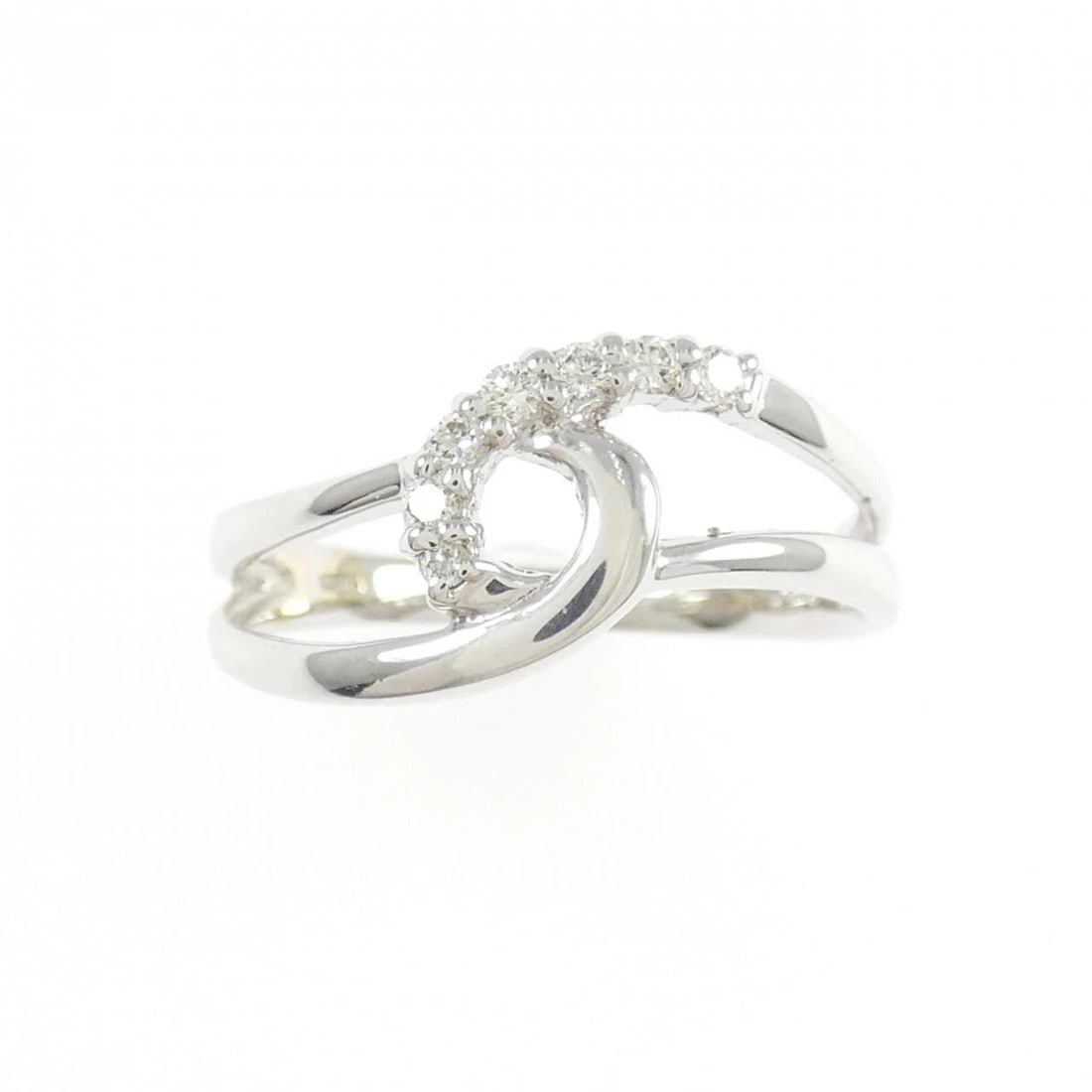 K18WG DIAMOND RING - 2