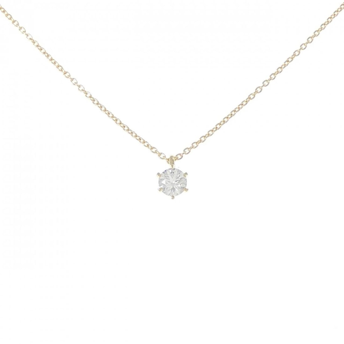 K18YG DIAMOND NECKLACE: K18YG Diamond Necklace Brand: Unbranded Type: Necklace Material: K18YG, Main Stone/Creation Necklace Color: yellow Size: Actual Size Pendant length approx. x width approx.: 4.7mmx4.1mm Chain
