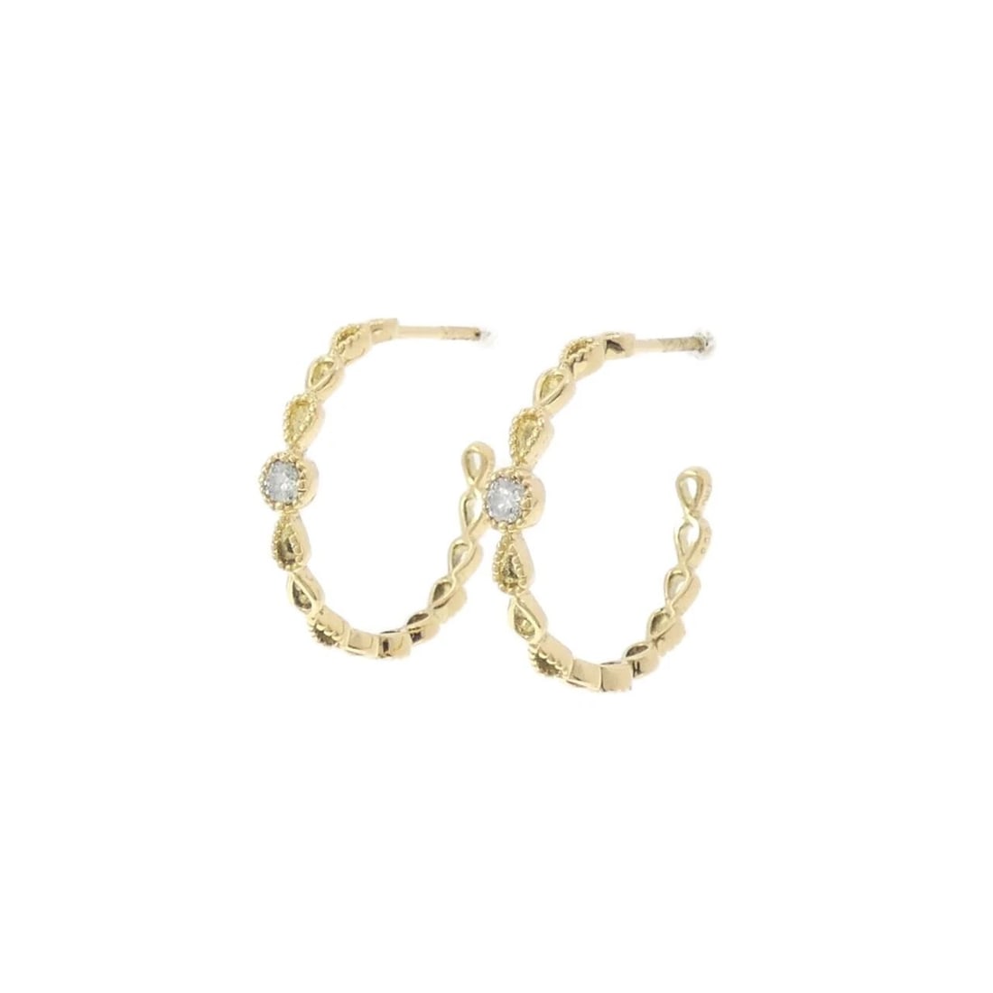 K18YG DIAMOND PIERCE: K18YG Diamond Pierce Brand: Unbranded Type: Diamond Pierce/Earring Material: K18YG, Color: yellow Size: Approx. height x width: 18.7mm x 3.0mm Accessories: None Accessories Notice: When pu