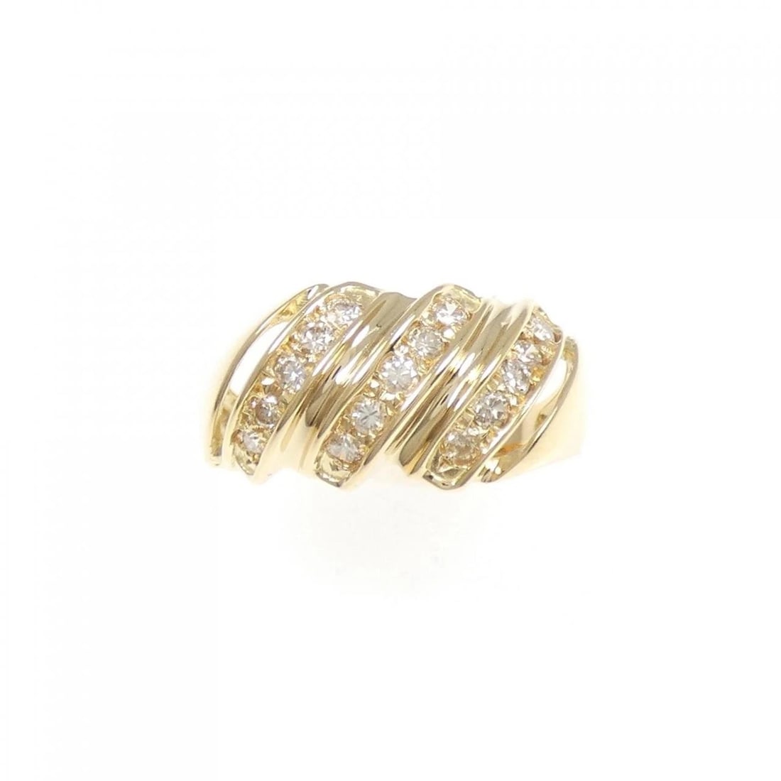 K18YG DIAMOND RING - 2