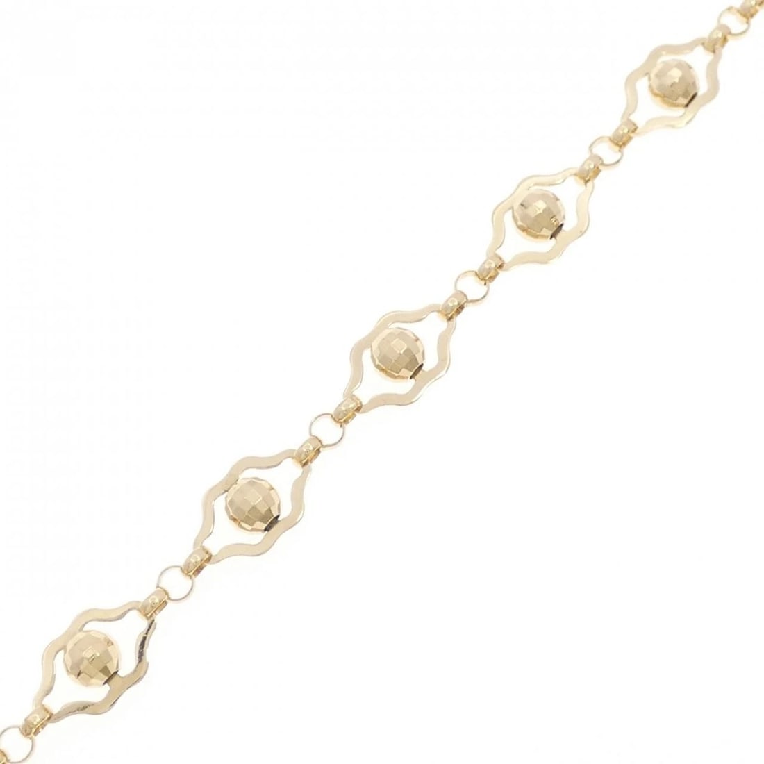 K18YG BRACELET: K18YG bracelet Brand: Unbranded Type: bracelet Material: K18YG, Main Stone/Creation bracelet Color: yellow Size: Actual Size Max width approx: 6.2mm Size 18cm Accessories: None Accessories