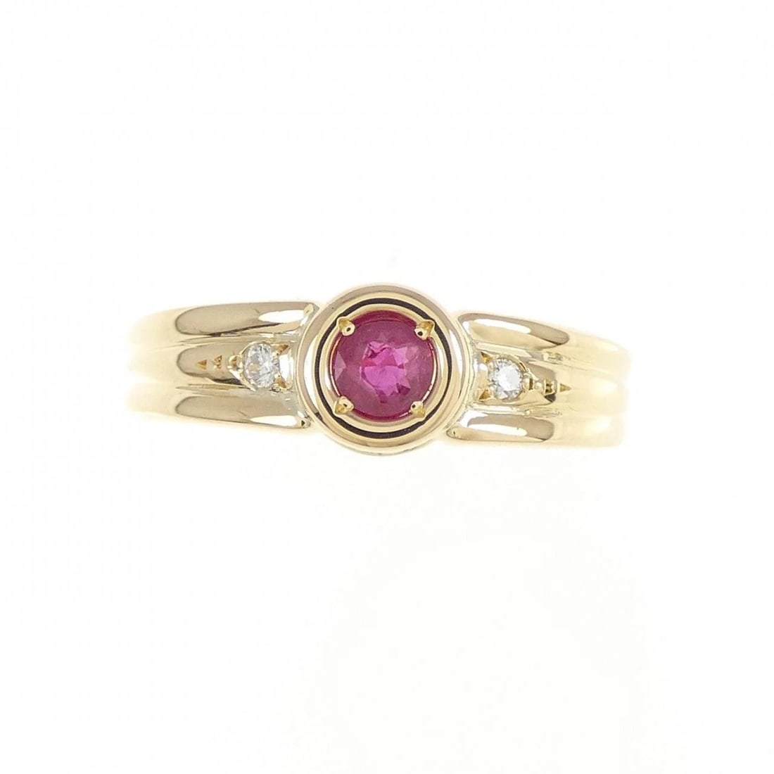 K18YG RUBY RING - 2