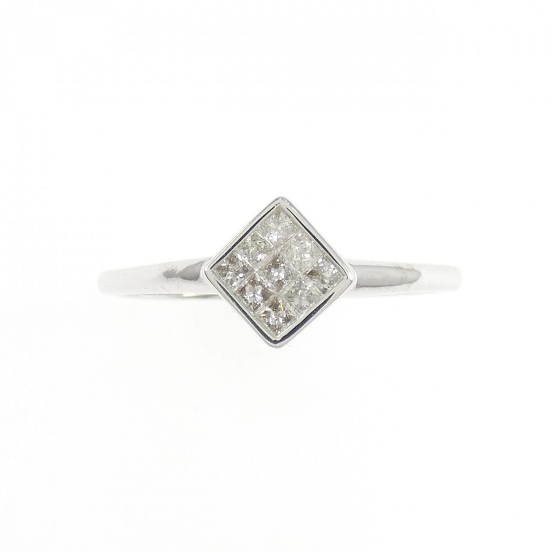 K18WG DIAMOND RING - 2