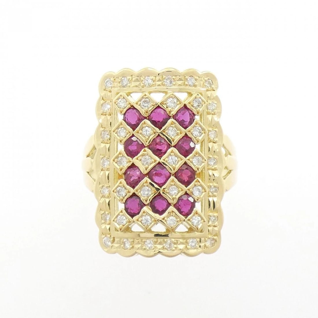 K18YG RUBY RING - 2