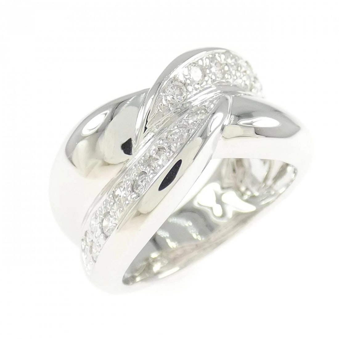 K18WG DIAMOND RING: K18WG Diamond Ring Brand: Unbranded Type: Diamond Ring Material: K18WG, Color: white Size: US 3 1/2 Accessories: None Accessories Notice: When purchasing pre-owned goods, please refer to t
