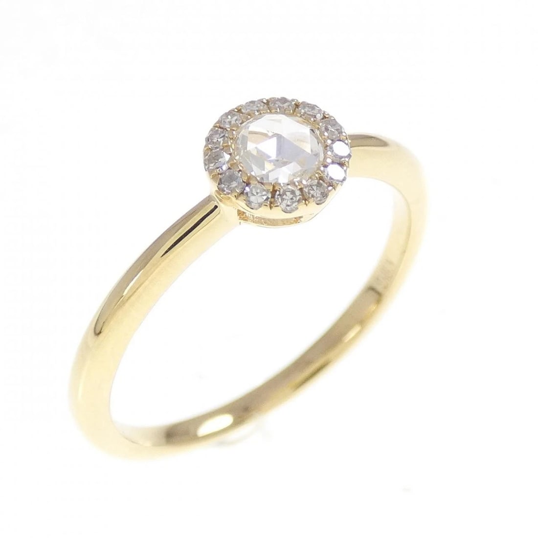 K18YG DIAMOND RING: K18YG Diamond Ring Brand: Unbranded Type: Diamond ring Material: K18YG, Color: yellow Size: US 5.75 Accessories: None Accessories Notice: When purchasing pre-owned goods, please refer to t