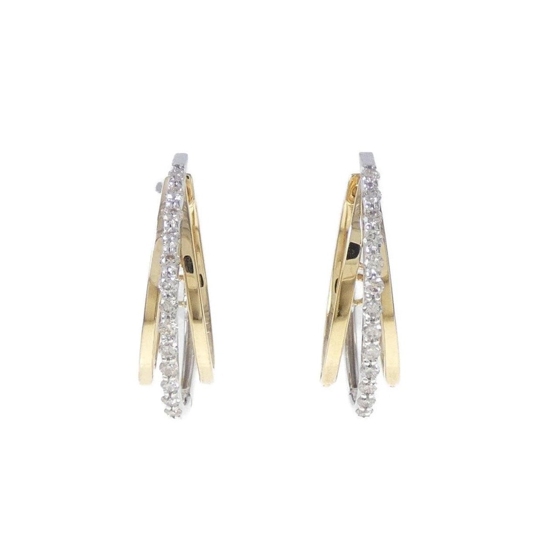 K18YG/K18WG DIAMOND PIERCE: K18YG/K18WG Diamond Pierce Brand: Unbranded Type: Diamond Pierce/Earring Material: K18YG, Color: yellow Size: Approx. length x width: 21.7mm x 6.1mm Accessories: None Accessories Notice: W