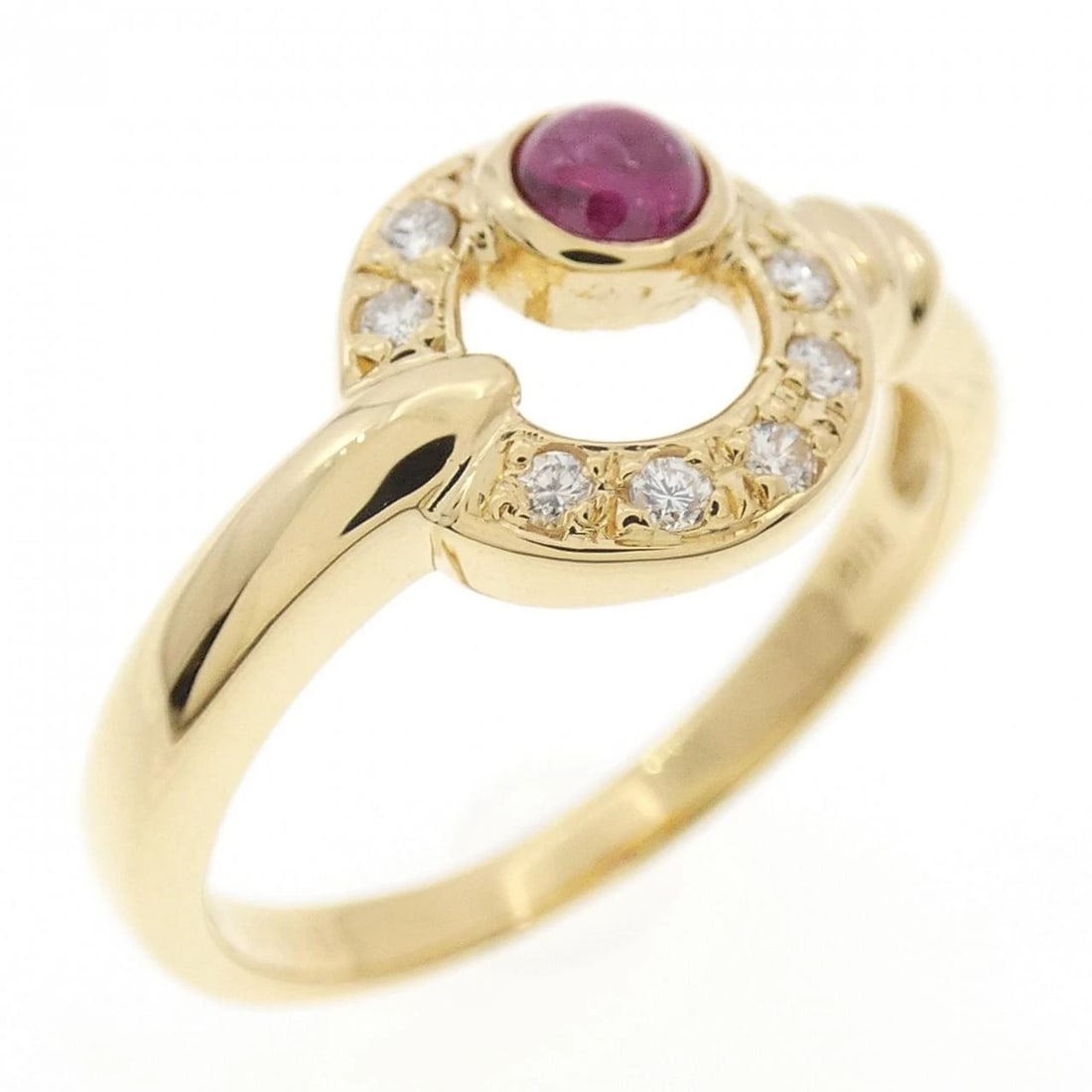 K18YG RUBY RING: K18YG Ruby Ring Brand: Unbranded Type: Ruby ring Material: K18YG, Color: yellow Size: US 5 3/4 Accessories: None Accessories Notice: When purchasing pre-owned goods, please refer to the
