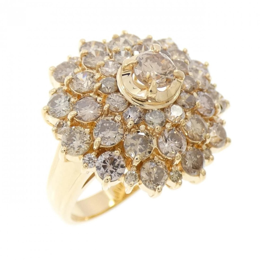 K18YG DIAMOND RING: K18YG Diamond Ring Brand: Unbranded Type: Diamond ring Material: K18YG, Color: yellow Size: US 5 3/4 Accessories: None Accessories Notice: When purchasing pre-owned goods, please refer to