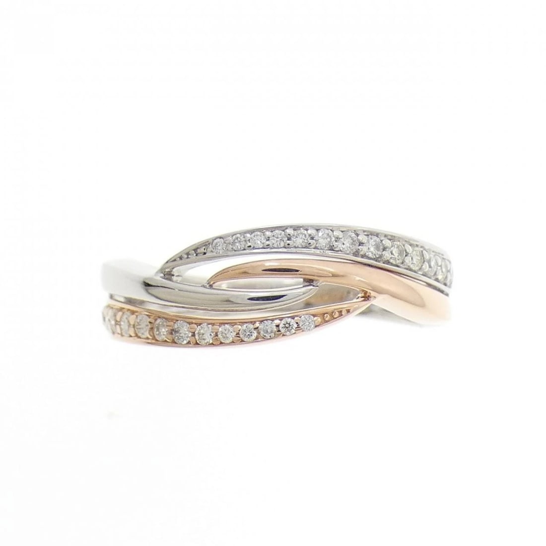 PT950/K18PG DIAMOND RING - 2