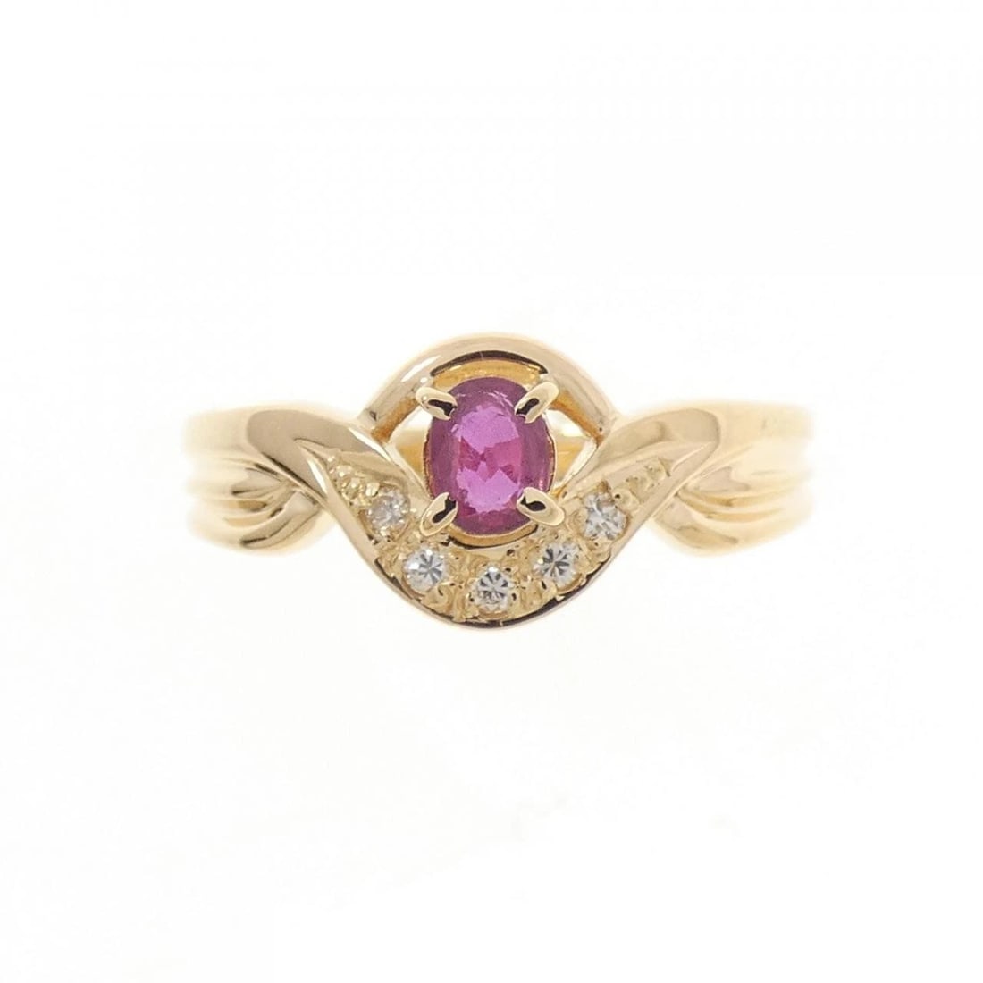 K18YG RUBY RING - 2