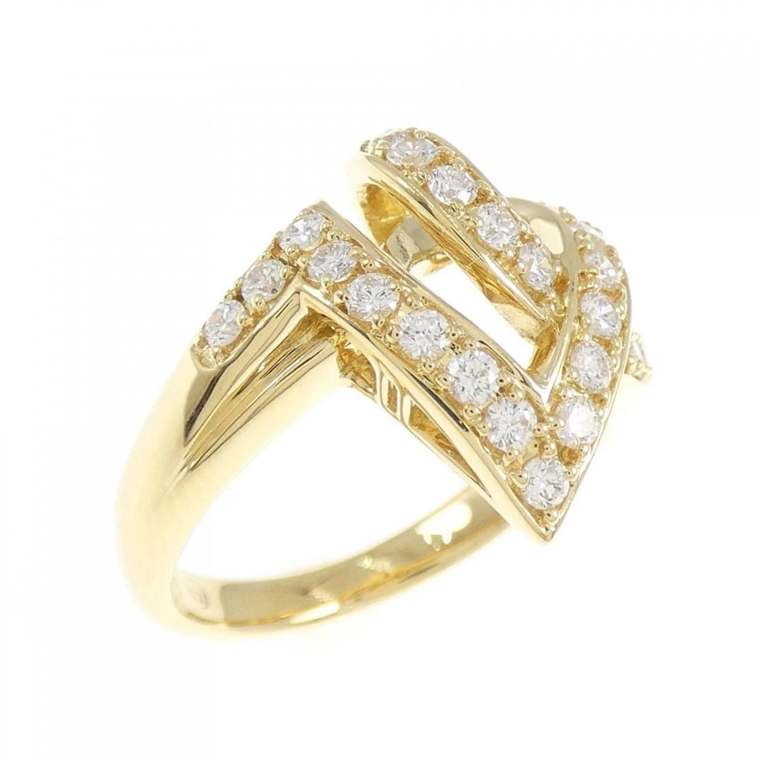 K18YG DIAMOND RING: K18YG Diamond Ring Brand: Unbranded Type: Diamond Ring Material: K18 yellow gold, Color: yellow gold Size: US 6 1/4 Accessories: None Accessories Notice: When purchasing pre-owned goods, p