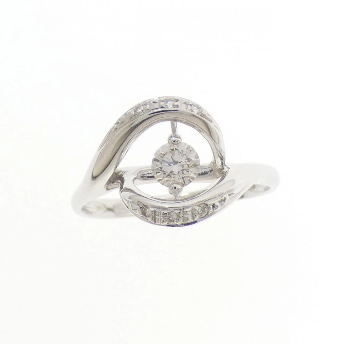 K18WG DIAMOND RING - 2