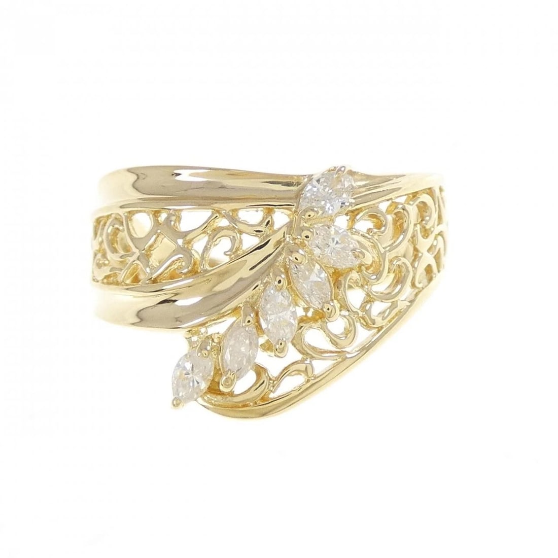 K18YG DIAMOND RING - 2