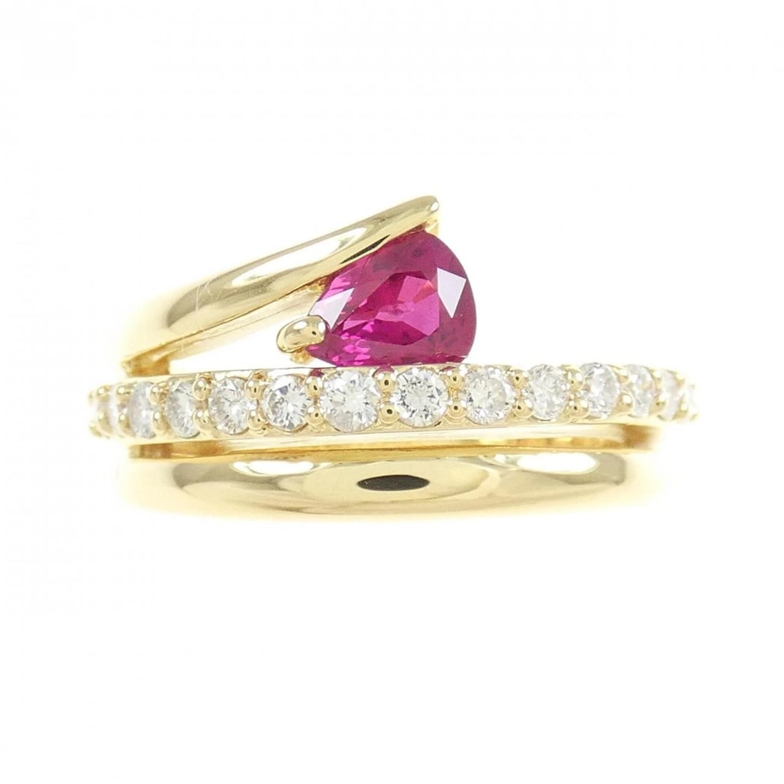 K18YG RUBY RING - 2