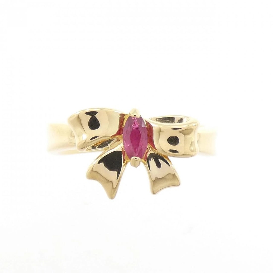 K18YG RIBBON RUBY RING - 2