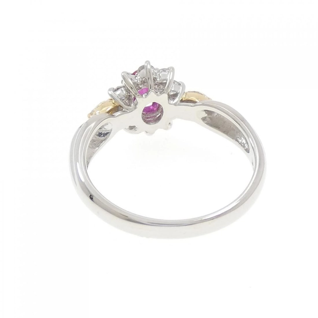 PT900/K18YG RUBY RING - 2