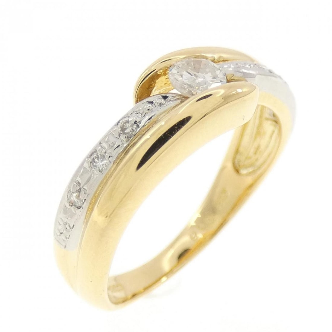 K18YG/PT900 DIAMOND RING: K18YG/PT900 Diamond Ring Brand: Unbranded Type: Diamond Ring Material: 18k yellow gold / Platinum 900, Color: none Size: US 5 3/4 Accessories: None Accessories Notice: When purchasing pre-