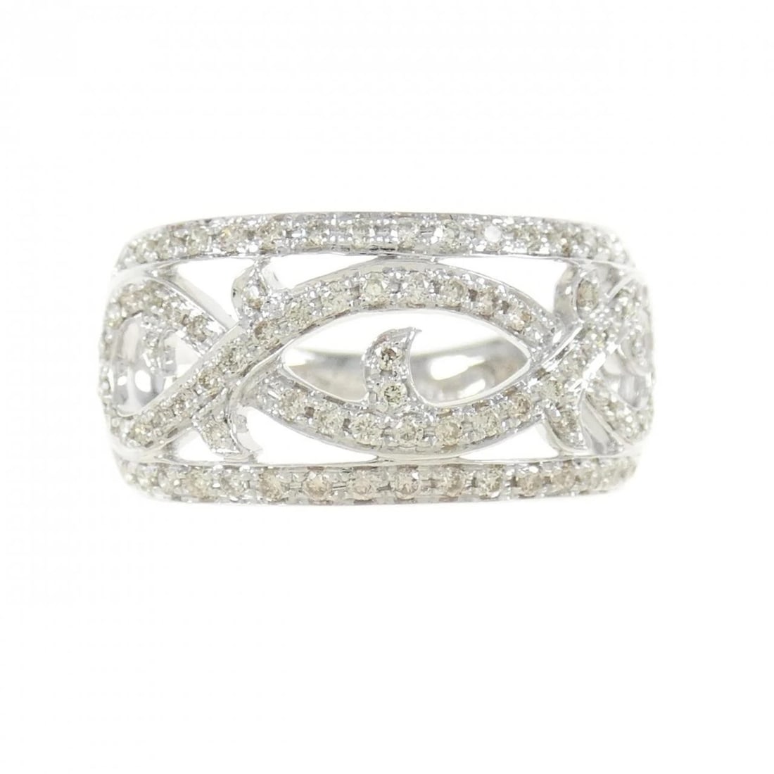 K18WG DIAMOND RING - 2