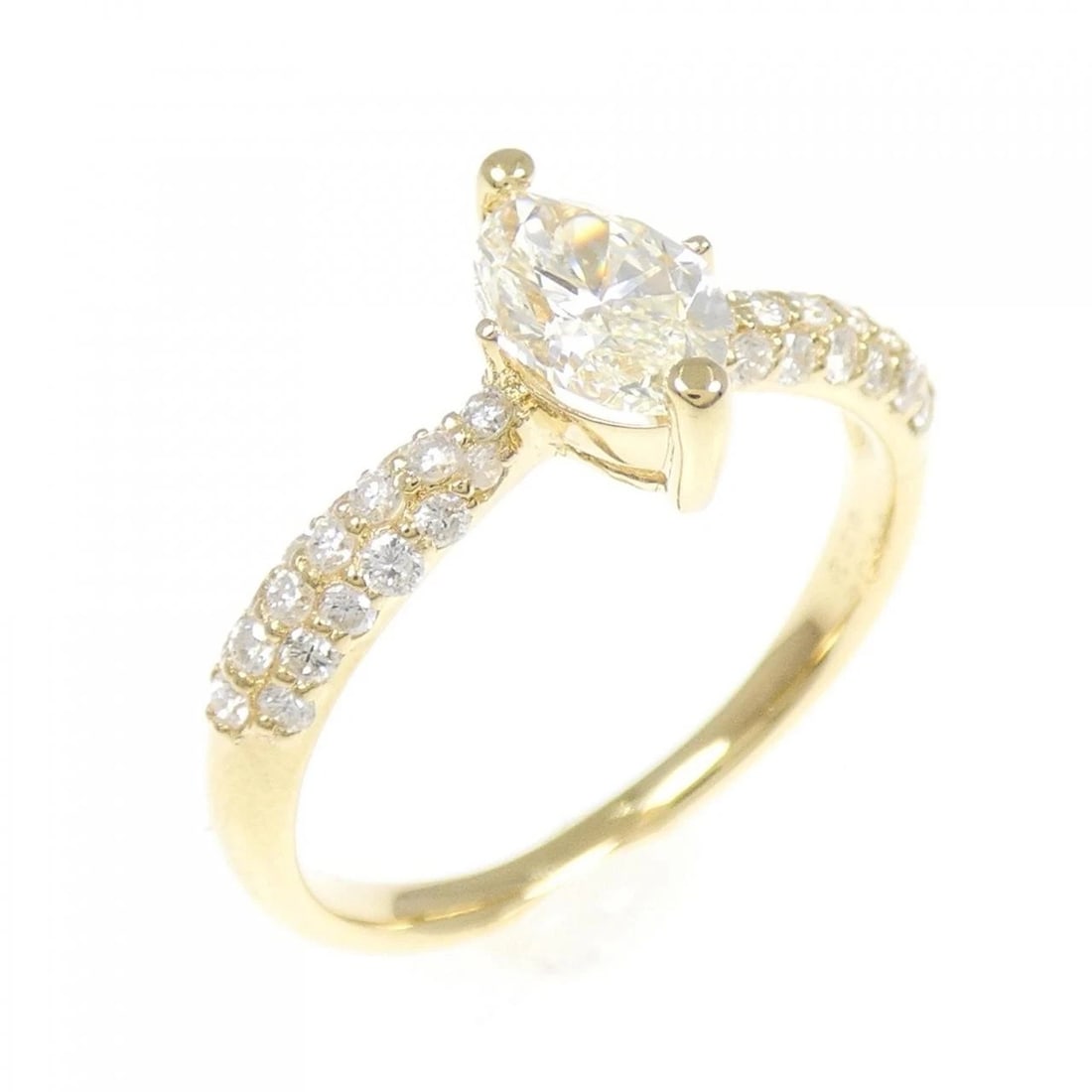 K18YG DIAMOND RING: K18YG Diamond Ring Brand: Unbranded Type: Diamond Ring Material: K18 yellow gold, Color: yellow gold Size: US 6 1/2 Accessories: None Accessories Notice: When purchasing pre-owned goods, p