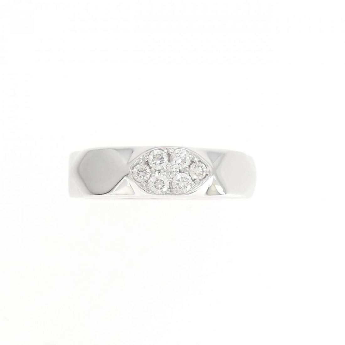 K18WG DIAMOND RING - 2