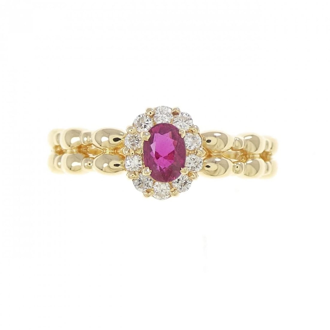 K18YG RUBY RING - 2