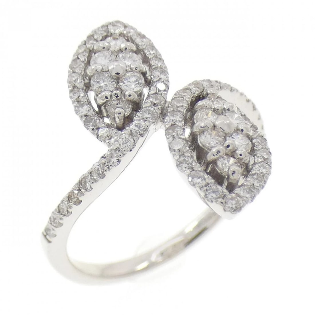 K18WG DIAMOND RING: K18WG Diamond Ring Brand: Unbranded Type: Diamond Ring Material: K18 white gold, Color: white gold Size: US 5 3/4 Accessories: None Accessories Notice: When purchasing pre-owned goods, please