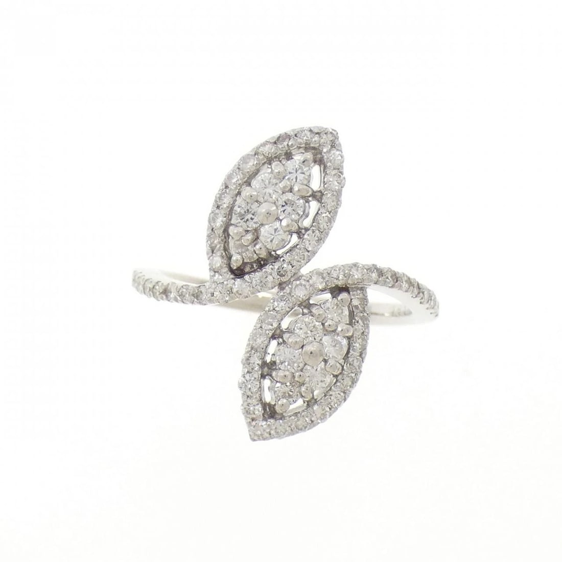 K18WG DIAMOND RING - 2