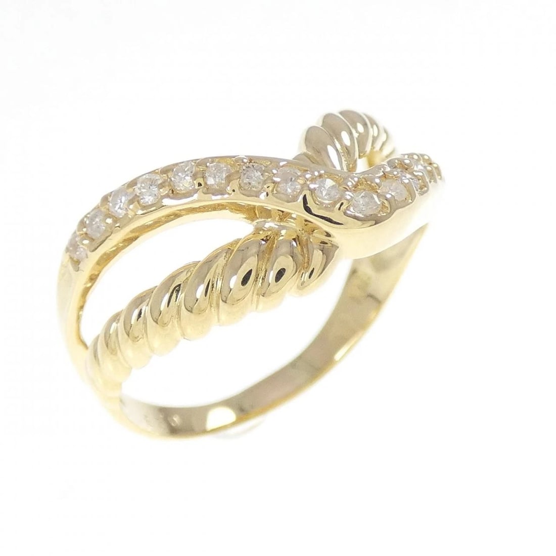 K18YG DIAMOND RING: K18YG Diamond Ring Brand: Unbranded Type: Diamond ring Material: K18 yellow gold, Color: yellow gold Size: US 8.25 Accessories: None Accessories Notice: When purchasing pre-owned goods,