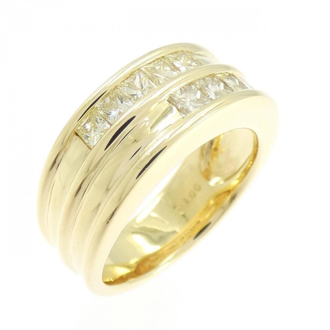 K18YG DIAMOND RING: K18YG Diamond Ring Brand: Unbranded Type: Diamond Ring Material: K18 yellow gold, Color: yellow gold Size: US 6 1/2 Accessories: None Accessories Notice: When purchasing pre-owned goods,