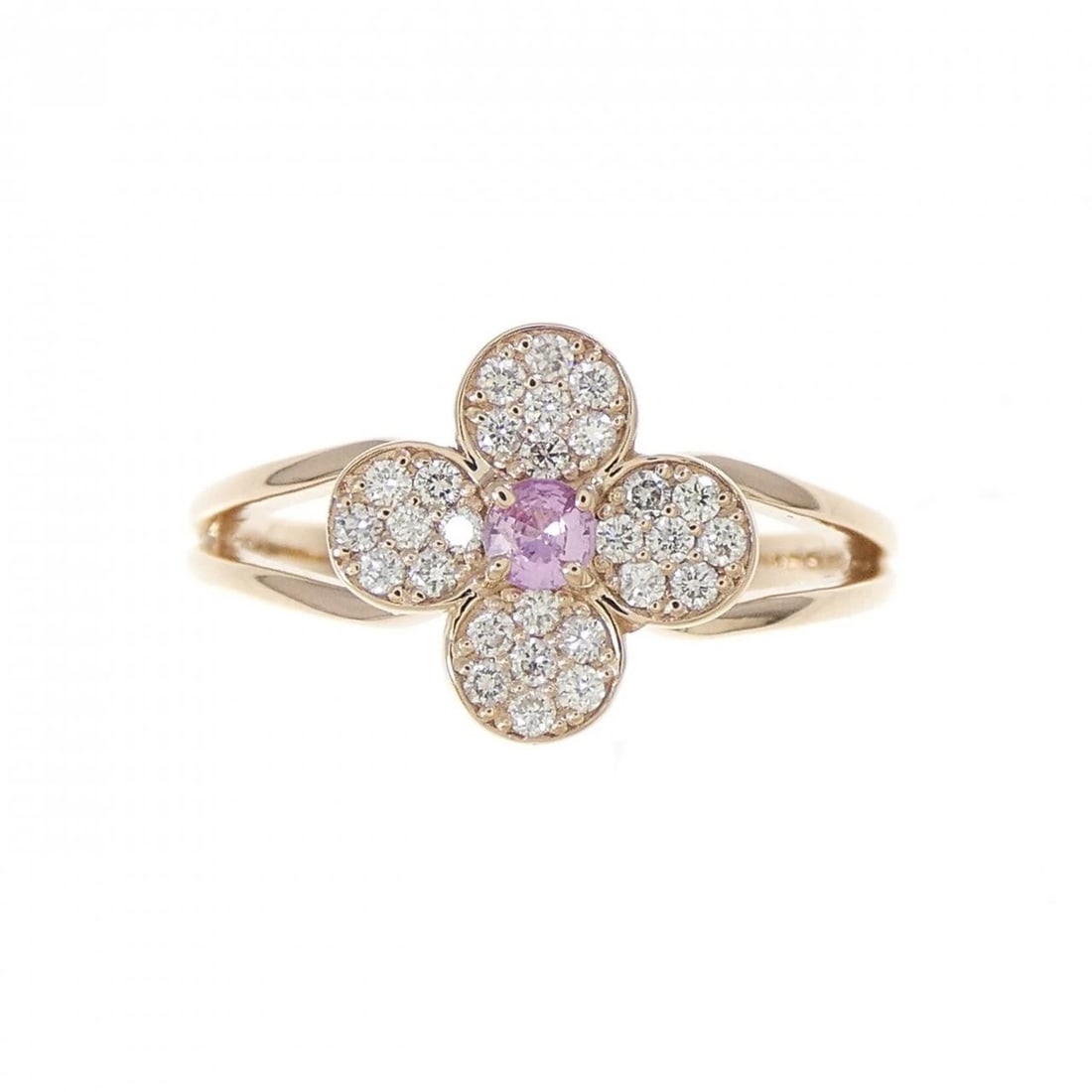 K18PG FLOWER SAPPHIRE RING - 2