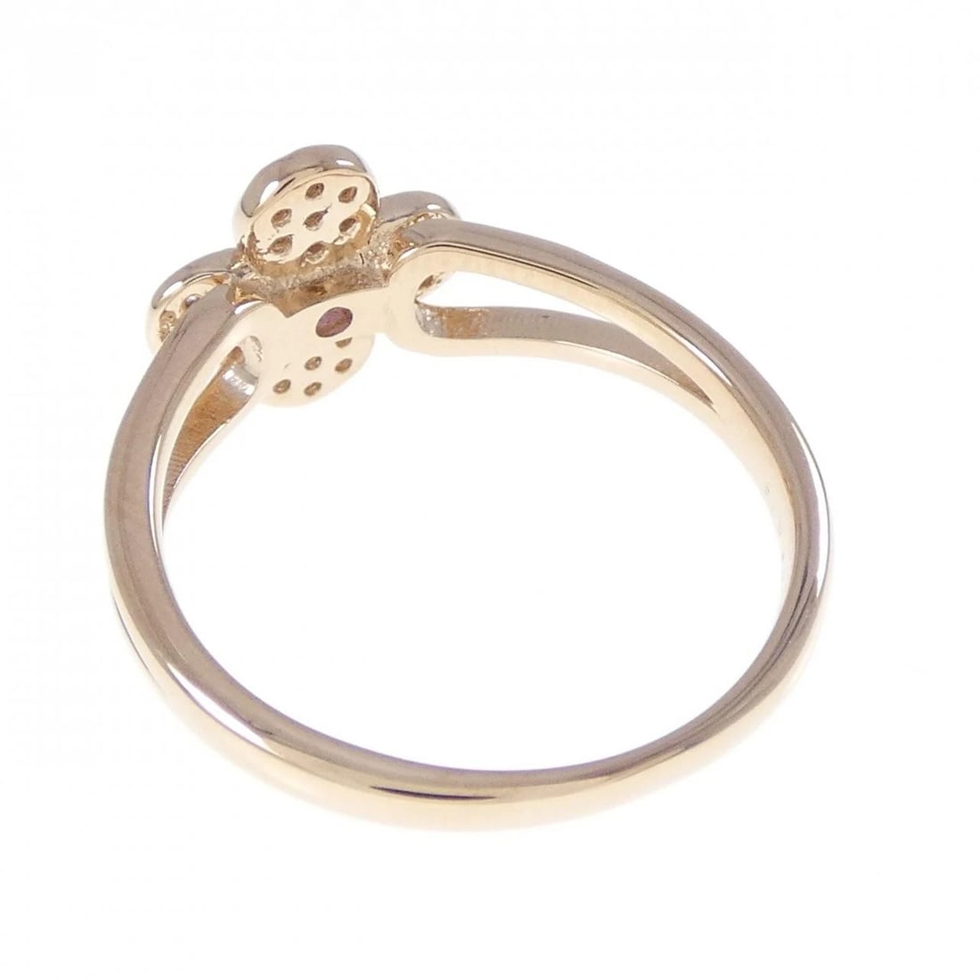 K18PG FLOWER SAPPHIRE RING - 3