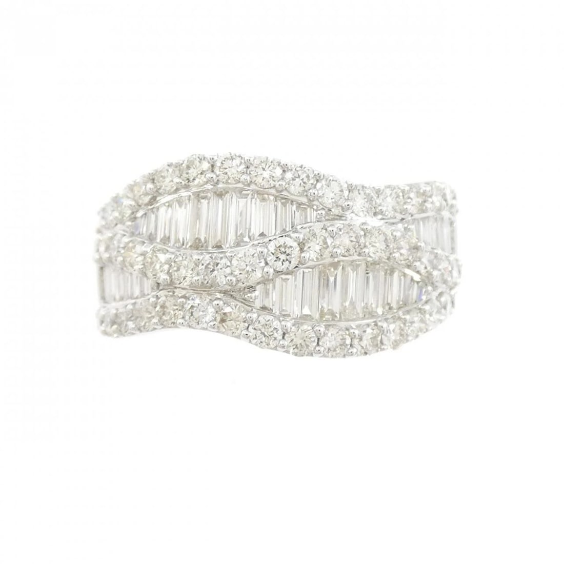 K18WG DIAMOND RING - 2