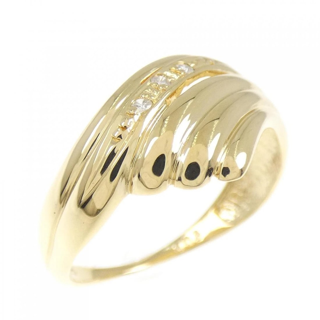 K18YG DIAMOND RING: K18YG Diamond Ring Brand: Unbranded Type: Diamond ring Material: K18 yellow gold, Color: yellow gold Size: US 5 1/2 Accessories: None Accessories Notice: When purchasing pre-owned goods,