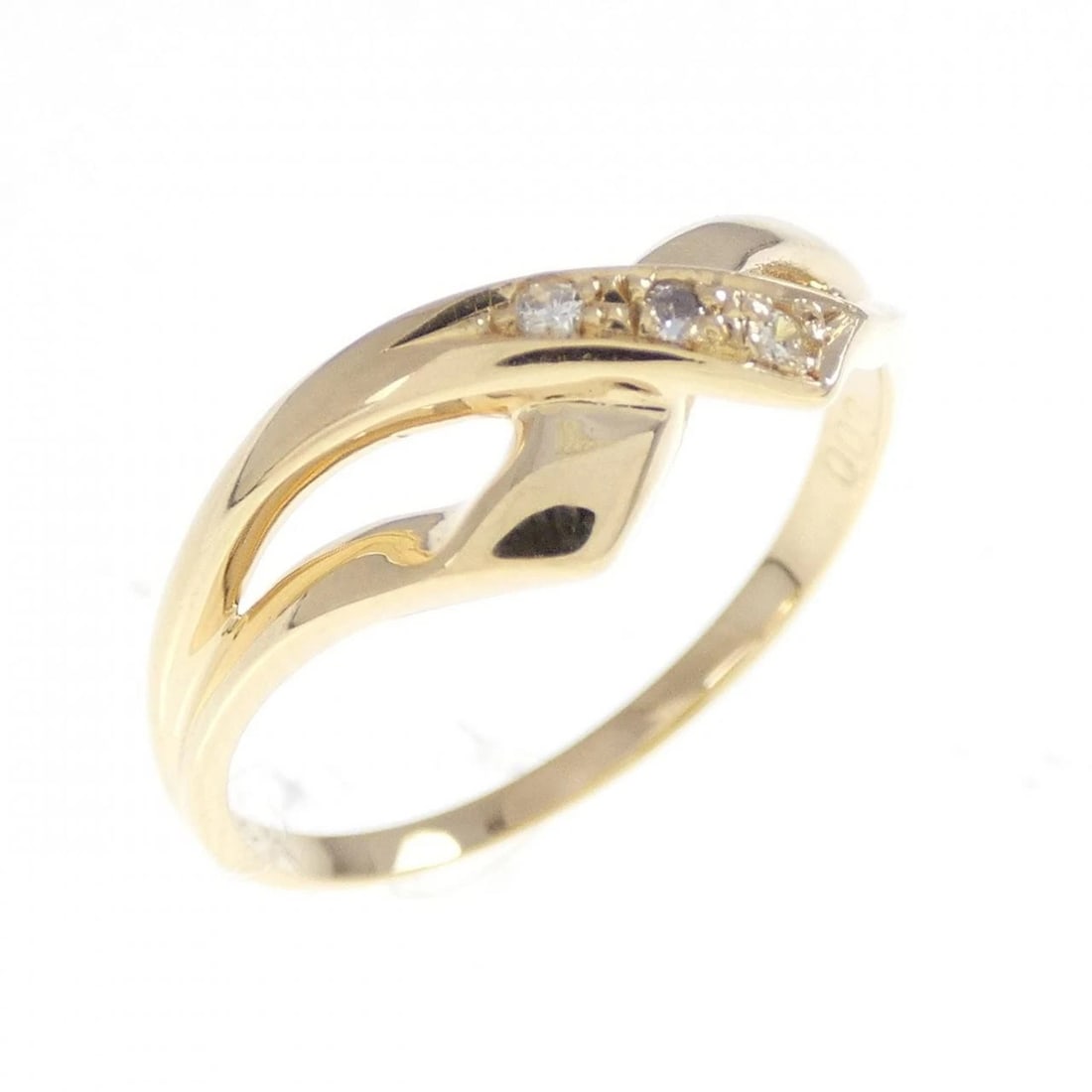 K18YG DIAMOND RING: K18YG Diamond Ring Brand: Unbranded Type: Diamond Ring Material: K18 yellow gold, Color: yellow gold Size: US 6 Accessories: None Accessories Notice: When purchasing pre-owned goods, please
