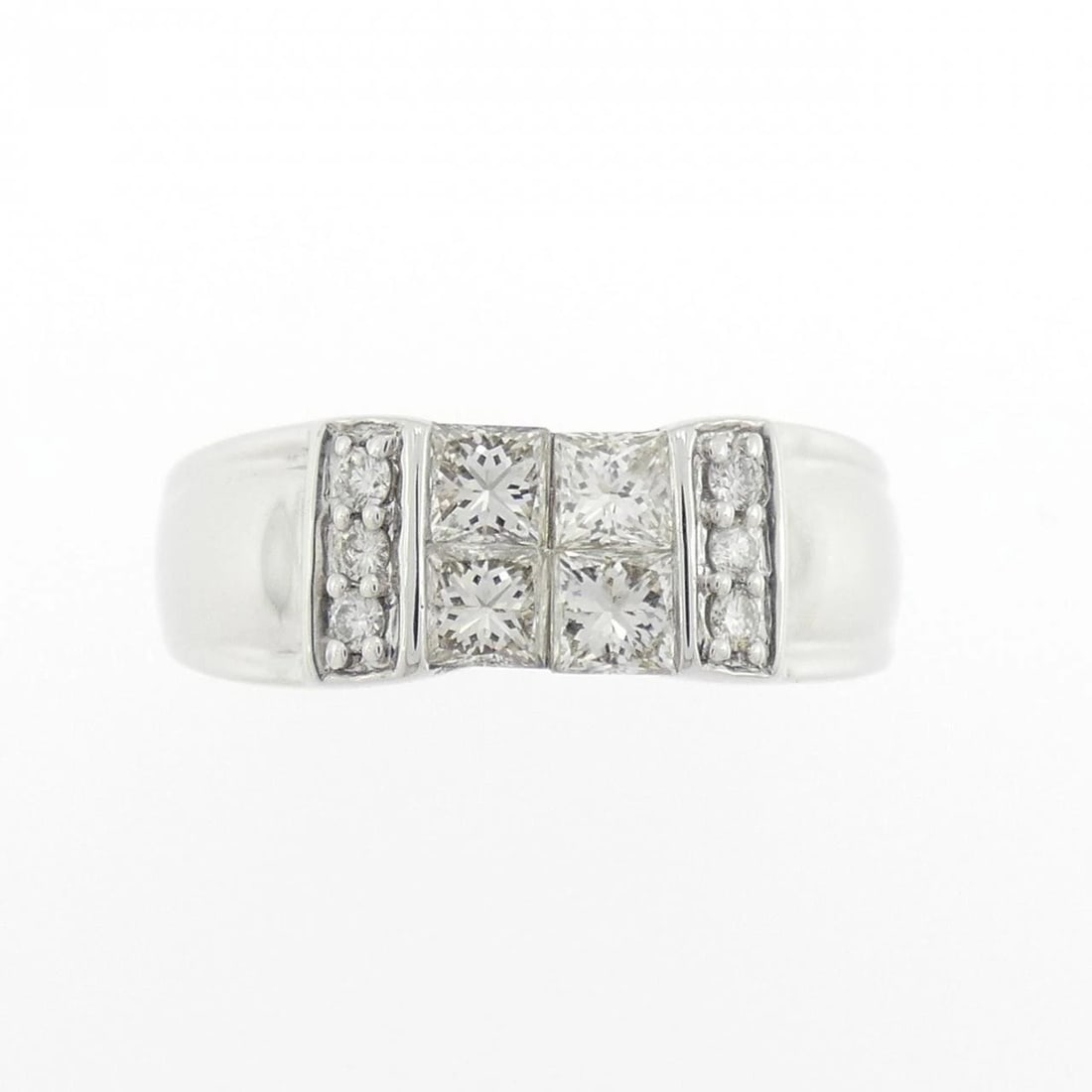 K18WG DIAMOND RING - 2