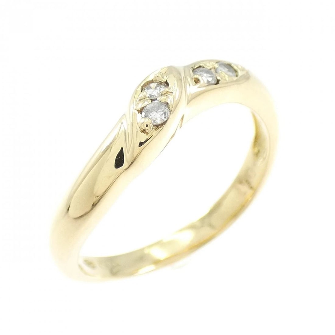 K18YG DIAMOND RING: K18YG Diamond Ring Brand: Unbranded Type: Diamond Ring Material: K18 yellow gold, Color: yellow gold Size: US 5 3/4 Accessories: None Accessories Notice: When purchasing pre-owned goods, p