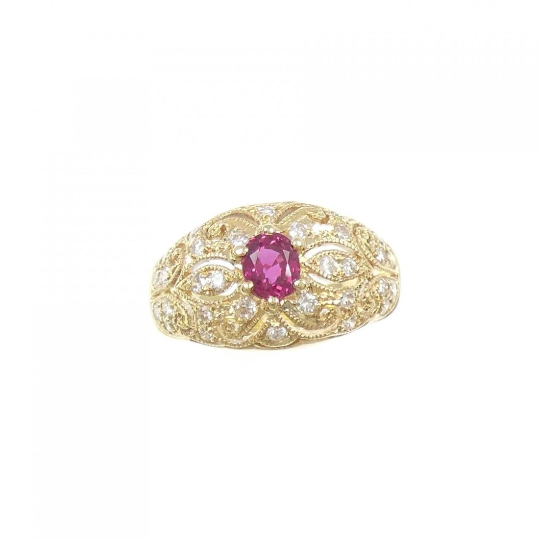 K18YG RUBY RING - 2