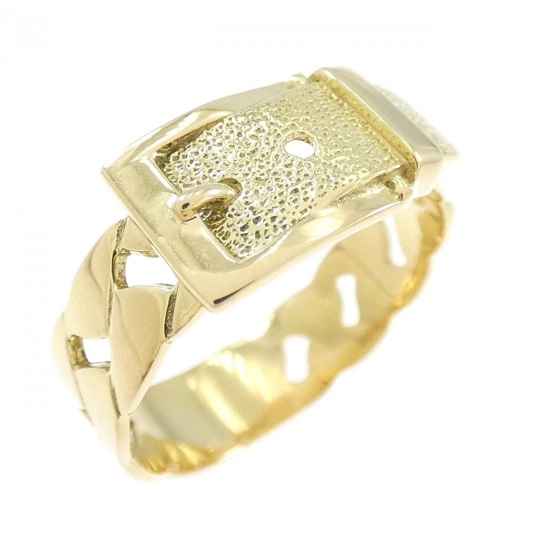 K18YG BELT RING: K18YG Belt Ring Brand: Unbranded Type: ring Material: K18 yellow gold, Color: yellow gold Size: US 5 1/4 Accessories: None Accessories Notice: When purchasing pre-owned goods, please refer to