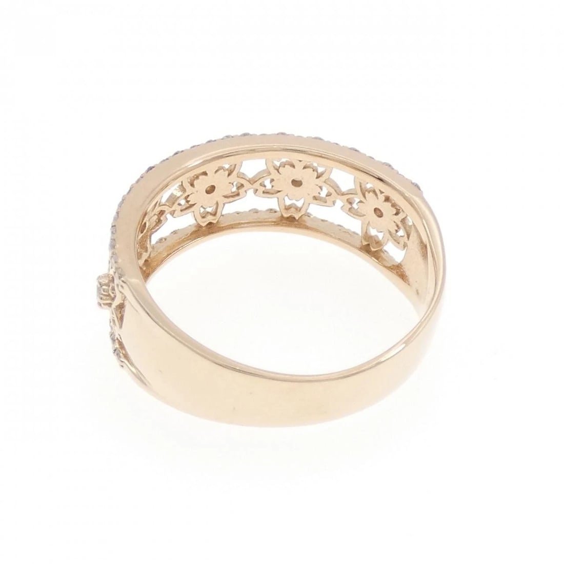 K18PG FLOWER DIAMOND RING - 3